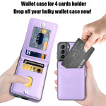 Lakibeibi Samsung Galaxy S21 Case Dual Layer Lightweight Premium Leather Galaxy S21 Wallet Case With Card Holders Flip Case Protective Cover For Samsung Galaxy S21 5G 6 2 Inches 2021 Purple