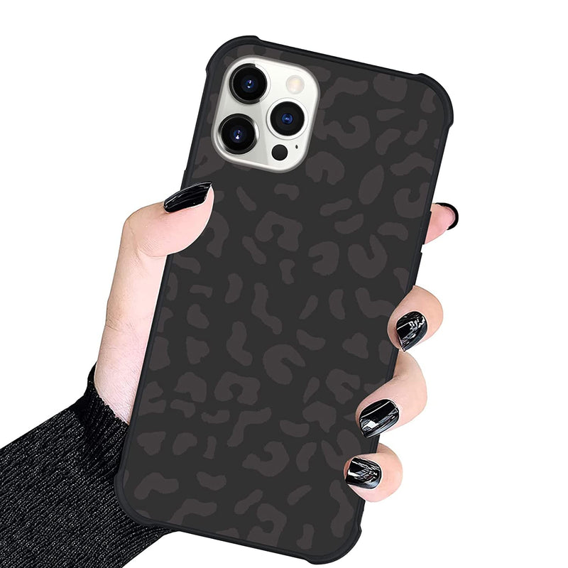 Kanghar Case Compatible With Iphone 13 Pro Max Black Leopard Design Tire Texture Non Slip Shockproof Rugged Tpu Protective Case For Iphone 13 Pro Max 6 7 Inch Leopard Pattern