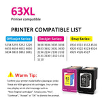 63Xl Ink Cartridge For Hp 63 Ink 63Xl Black And Color Combo Pack Used For Printers Envy 4520 4512 4516 Officejet 525 5258 3830 3833 Deskjet 3630 3634 Black Co