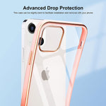 Urarssa Case Compatible With Iphone 13 Case Crystal Clear Transparent Design Back Bumper Shockproof Slim Fit Soft Tpu Silicone Protective Phone Case Cover For Iphone 13 Pink