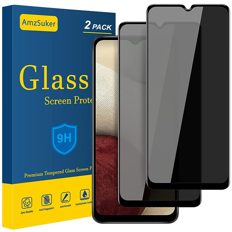 2 Pack Suker For Samsung Galaxy A12 A32 5G Privacy Screen Protector Anti Spy 9H Hardness Anti Scratch Bubble Free Tempered Glass Screen Protector For Galaxy A12 A32 5G 6 5 Inch Black