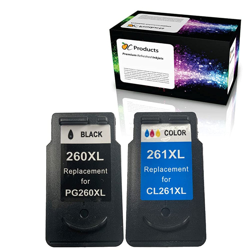 Ink Cartridge Replacement For Canon Pg 260Xl Cl 261Xl 2 Pack For Pixma Tr7020 Ts5320 Ts6420 1 Black 1 Color