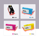 Ink Cartridge Replacement For Hp 902Xl 902 Xl Work With Officejet 6962 6958 Pro 6978 6968 Black Cyan Magenta Yellow 4 Pack