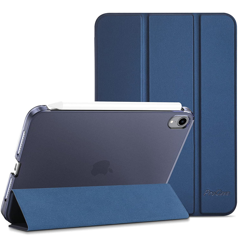 Ipad Mini 6 Case 2021 8 3 Inch Slim Stand Hard Back Shell Protective Smart Cover Case For 8 3 Ipad Mini 6Th Generation 2021 Model A2567 A2568 A2569 Navy