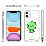 Ziye Compatible Iphone 13 Pro Clear Case Cute Dinosaur Cartoon Pattern Design With Camera Protector Shock Absorbing Corners Hard Pc Soft Tpu Anti Scratch Wireless Charging Case For Girls Boys