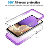 Bohefo Clear Case Compatible With Galaxy A32 5G Samsung A32 5G Case For Girls Women Cute Crystal Tpu Bumper Shockproof Protective Phone Case Cover For Samsung Galaxy A32 5G Purple