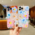 Iphone 13 Pro Case Flower With Screen Protector For Girls Women Clear Cover Protective Slim Fit For Iphone 13 Pro Case 6 1 Cute Colorful Blooming Floral Bumper Soft Cover Shockproof Protective