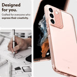 Caseology Skyfall Clear Case Compatible With Samsung Galaxy S22 Case 5G 2022 For Women Men Royal Rose Gold