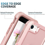 Petocase For Iphone Se 2022 2020 Case Heavy Duty Full Body Shockproof Kickstand With 360 Ring Holder Support Car Mount Hybrid Bumper Silicone Hard Back Case For Iphone Se 3Rd 2022 7 8 4 7 Rose Gold