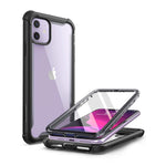 I Blason Ares Case For Iphone 11 6 1 Inch 2019 Release Dual Layer Rugged Clear Bumper Case With Built In Screen Protector Black