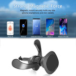 Mirai Magnetic Phone Car Mount Holder Car Air Vent Magnetic Cell Phone Holder With Upgraded Clamp And Strong Magnets For Car Compatible With 4 6 7 Inch Smartphone And Tablets