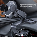 Car Phone Holder Mount Upgraded Cell Phone Stand Universal 360 Degree Rotation Smartphone Car Clip Mount Stand Carpdr Heavy Duty Spring Clip Phone Holder For Dashboard Rearview Mirror Sun Visor