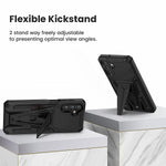 Caka Galaxy A13 5G Case Samsung Galaxy A13 5G Case With Screen Protector Kickstand Heavy Duty Protective Phone Case Cover With Magnetic Stand For Samsung A13 5G Support Magnetic Car Mount Black