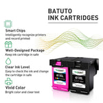 Ink Cartridges For Hp 61 Xl 61Xl Black Tri Clour 2Pcs Replacement For Deskjet 1000 1010 1050 1510 2050 2050A 2510 2540 2541 3000 3050 3510 Envy 4500 5530 Ink Level Display