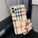 Cheualy Case For Iphone 13 Pro Max 6 7 Classic Check Pattern Luxury Pu Leather Card Holder Cover Case