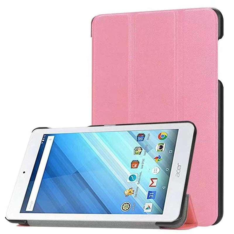 For Acer Iconia One 8 B1 850 B1 860 B1 870 One8 B1 860A Leather Case 8 Ultra Slim Folio Stand Luxury With Sleep Wake Up Function Smart Cover Pink