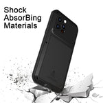 Love Mei For Iphone 13 Pro Max Case Outdoor Sports Waterproof Military Heavy Duty Shockproof Dustproof Hybrid Aluminum Metal Silicone Tempered Glass Case Cover For Iphone 13 Pro Max 6 7 Red