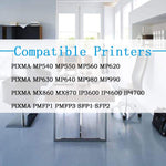 Colorprint Compatible Pgi220 Cli221 Ink Cartridge Replacement For Canon Pgi 220 Cli 221 Work With Pixma Mx860 Mx870 Mp550 Mp560 Mp980 Mp620 Mp630 Ip3600 Ip4600