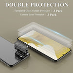 3 3 Pack Sorlnern For Samsung Galaxy S22 Plus Tempered Glass Screen Protector 9H Hardness Ultrasonic Fingerprint Compatible 3D Curved Hd Clear Bubble Free For Galaxy S22 Plus 6 6 Inch 2022