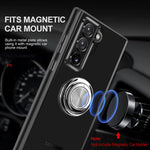 Compatible With Galaxy S22 Plus Ring Case Kickstand Holder Rotating Support Magnetic Car Holder Crystal Clear Soft Silicone Cover For Samsung Galaxy S22 Plus 6 6Inchblack
