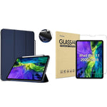 New Procase Navy Ipad Pro 11 Case 2020 2018 With Apple Pencil Holder And Wireless Charging Feature Bundle With Ipad Pro 11 Tempered Glass Screen Protector