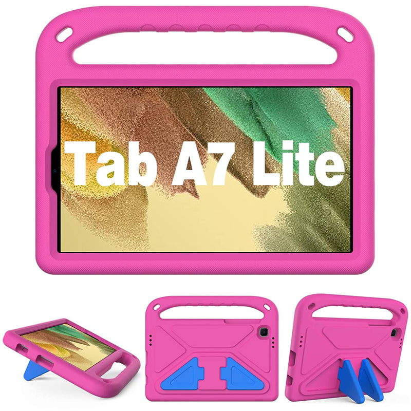 New Kids Case Compatible With Samsung Galaxy Tab A7 Lite Sm T220 T225 8 7 Lightweight Shockproof Handle Stand Case Rose A