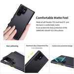 Compatible With Samsung Galaxy S22 Ultra Case Translucent Matte Back With Soft Edge Case For Galaxy S22 Ultra Military Grade Drop Tested Shockproof Galaxy S22 Ultra Case Black