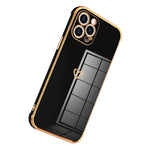 For Iphone 13 Pro Max Case For Women Cute Love Luxury Gold Color Trim Glossy Girls Phone Cases Full Camera Lens Cover For Iphone 13 Pro Max Case 13Promax6 7 Inch Black For Iphone 13 Pro Max