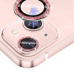Jolojo Bling Camera Lens Protector Compatible For Iphone 135 4 13 Mini6 1 Ultra Thin Clear Tempered Glass Anti Scratchshatter Water Fog Proof Metal Cover Protection Pink Diamondset Of 2