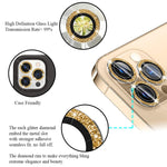 Jolojo Bling Camera Lens Protector Compatible For Iphone 13 Pro6 1 13 Pro Max6 7 Ultra Thin Clear Tempered Glass Anti Scratchshatter Water Fog Proof Metal Cover Gold Diamondset Of 3
