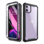 I Blason Ares Case For Iphone 11 6 1 Inch 2019 Release Dual Layer Rugged Clear Bumper Case With Built In Screen Protector Black