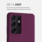 Kwmobile Tpu Silicone Case Compatible With Samsung Galaxy S21 Ultra Case Slim Phone Cover With Soft Finish Bordeaux Violet