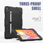 New Ipad 9Th 8Th 7Th Generation Case Ipad 10 2 Inch Cases 2021 2020 2019 For Kids Shockproof Heavy Duty Rugged Hard Silicone Full Protection Cover With Pe