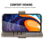 New For Samsung Galaxy A60 M40 Wallet Case And Tempered Glass