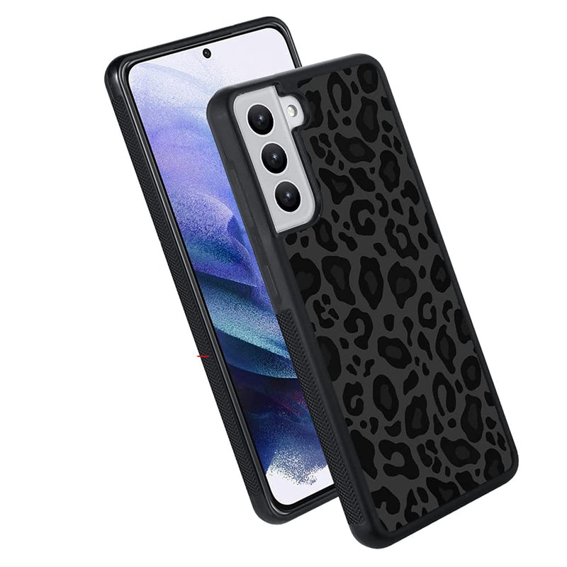 Kanghar Case Compatible With Galaxy S21 Fe Black Leopard Design Tire Texture Non Slip Shockproof Rugged Tpu Protective Case For Samsung Galaxy S21 Fe2021 Leopard Pattern