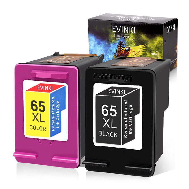 65Xl Ink Cartridges For Hp 65 Ink 65Xl Ink Cartridge Black And Color Compatible With Hp Printer Envy 5055 5052 5058 With Hp Deskjet 3755 3752 3758 2652 2624 1B1C