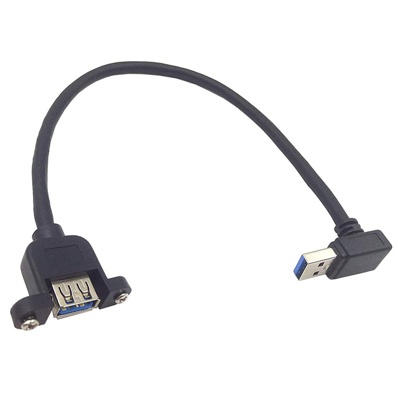 New Panel Mount Usb 3 0 Extension Cable 1 Ft 30Cm 90 Degree Right Angle
