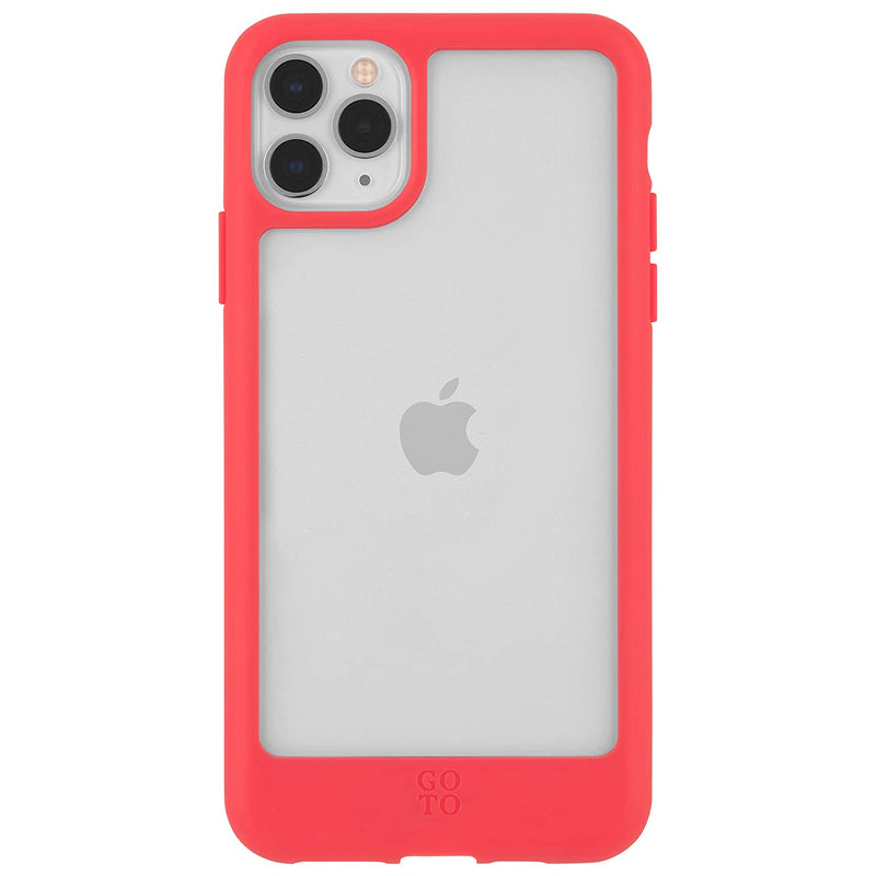 Define Cell Phone Case For Apple Iphone 11 Pro Clear Case With Protective Bright Coral Pink Bumper Featuring Durable Drop Protection And Thin Design