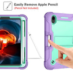 New For Ipad Mini 6 Case Ipad Mini 6Th Generation 2021 Case With Pencil Holder And Stand Rugged Shockproof Full Protective Cover For Ipad Mini 6Th Gener