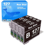 4 Black 127 Ink Cartridge Replacement For Epson 127 T127 Use In Wf 3520 Wf 3540 Wf 7010 Wf 7510 Wf 7520 545 645 630 840 Printer