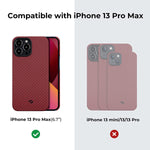 Pitaka Magnetic Case Compatible With Iphone 13 Pro Max 6 7 Inch Magez Case 2 100 Aramid Fiber Slim Fit Phone Cover 3D Grip Touch Red Orangetwill