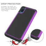 Johenqii For Samsung Galaxy A02 Case With Tempered Glass Screen Protector Shock Absorption Ultra Thin Anti Slip Phone Case For Samsung Galaxy A02 Galaxy M02 Purple