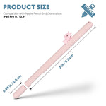 New Compatible For Apple Pencil 2 Pen Cover Shatter Resistant Silicone Cute Soft Touch Pen Case Pencil Protective Shell Capacitive Stylus Sleeve Holder