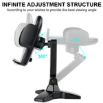 Cell Phone Stand For Desk Desktop Phone Mount Heavy Duty Desk Phone Holder Dock With 360 Degree Adjustable Cradle Multi Purpose Desk Stand Compatible With Iphone Samsung Home Office Accessoriesgrey