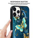 Compatible With Iphone 13 Pro 6 1Inch Case Built In Screen Protector Cute Blue Butterfly Design Hard Pc Back Anti Slip Shockproof Protective Case For Iphone 13 Pro