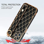 Itelinmon Compatible With Iphone 13 Pro 6 1 In 2021 Elegant Soft Tpu Lozenge Plating Wrist Strap Band Kickstand Anti Fall Protective Cover For Case For Iphone 13 Pro Black