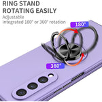 New For Samsung Galaxy Z Fold 3 5G Case 360 Degree Rotating Metal Ring Ho