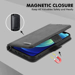 Lairtte Wallet Case For Iphone 13 Pro Max Pu Leather Flip Cover With Credit Card Holder Rfid Blocking And Wrist Strap Magnetic Closure Wallet For Iphone 13 Pro Max Folio Phone Cover 6 7 Inch Black