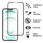 Coveron 2 Pack Tempered Glass Designed For Apple Iphone 13 Pro Max Screen Protector Anti Scratch Edge To Edge Black Rim Coverage