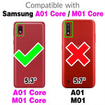 New For Samsung Galaxy A01 Core M01 Core Wallet Case Tempered